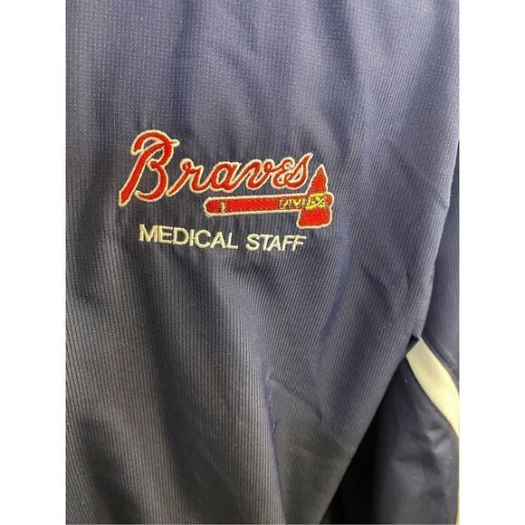 Atlanta Braves Under Armour Pullover Jacket 3/4 Zip Lightweight Packable XL - Picture 8 of 12